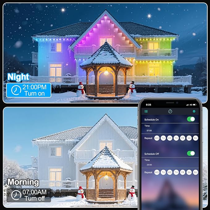 400Ft Permanent Outdoor Lights for House Waterproof, IP67 LED Eave Lights - Image 6