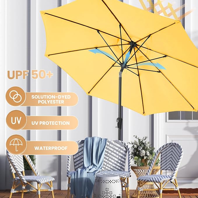 Ayge 9FT Large Outdoor Patio Umbrella Market Table Umbrella-UV Resistant - Image 5