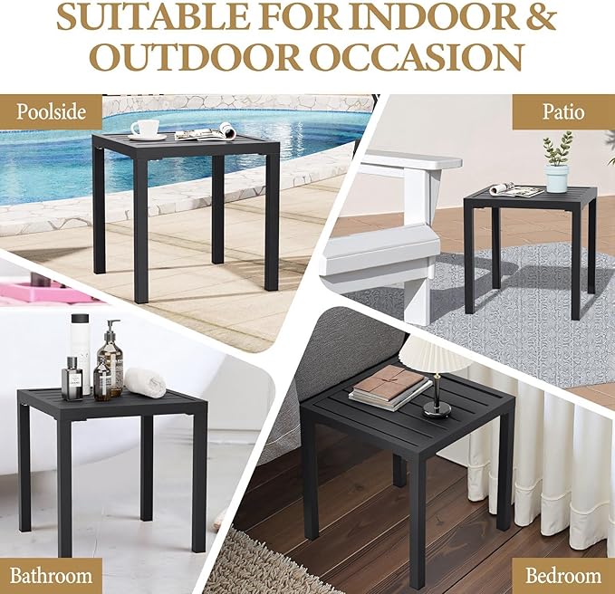 Crestlive Products Outdoor Side Table Set of 2 - Image 6