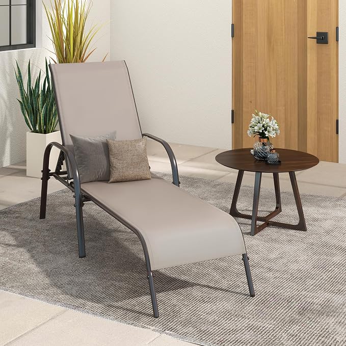 Giantex 2 Pack Patio Lounge Chair, Outdoor Chaise Lounge - Image 8