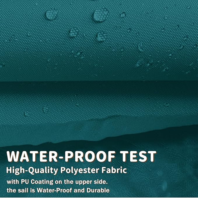 LOVE STORY Rectangle 8'x15' Waterproof Sun Shade Sail Canopy UV Block - Image 6