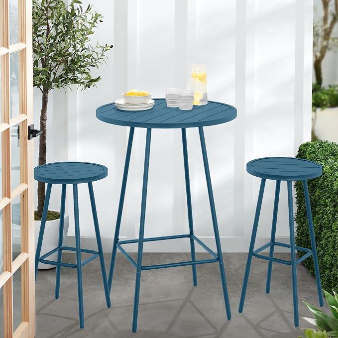 Best Choice Products 3-Piece Patio Dining Set, Bar Height, Outdoor Bistro Set - Image 7
