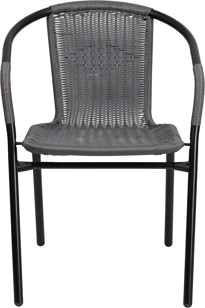 Flash Furniture Lila Modern Rattan Indoor/Outdoor Stackable Dining Chairs - Image 10