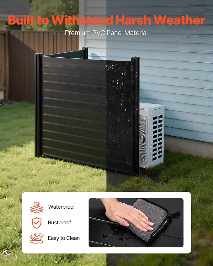 VEVOR 2 Panels Outdoor Privacy Screen, 48 x 48 in Air Conditioner Fence - Image 5
