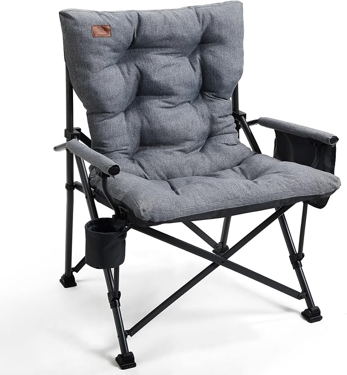 EVER ADVANCED Padded Oversized Folding Camping Chair by EVERADVANCED