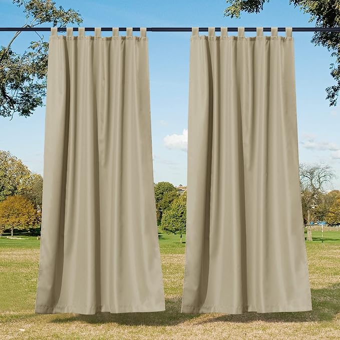NICETOWN 2 Panels Outdoor Curtains by NICETOWN