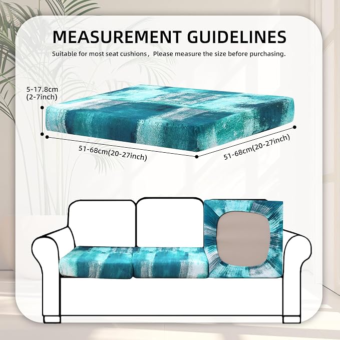 8Pcs Stretch Patio Cushion Covers, Outdoor Couch Covers Replacement, Outdoor - Image 2