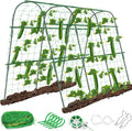 Cucumber Trellis for Raised Beds, 63 x 45 Inch U-Shaped Garden Trellis for by tetutor