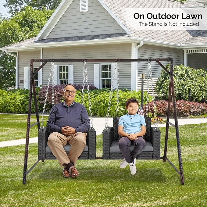 Outvita Porch Swing, 2FT Hanging Outdoor Porch Swings - Image 7