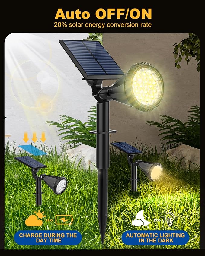 Solar Spot Lights Outdoor, 8 Pack Outdoor Solar Lights - Image 4