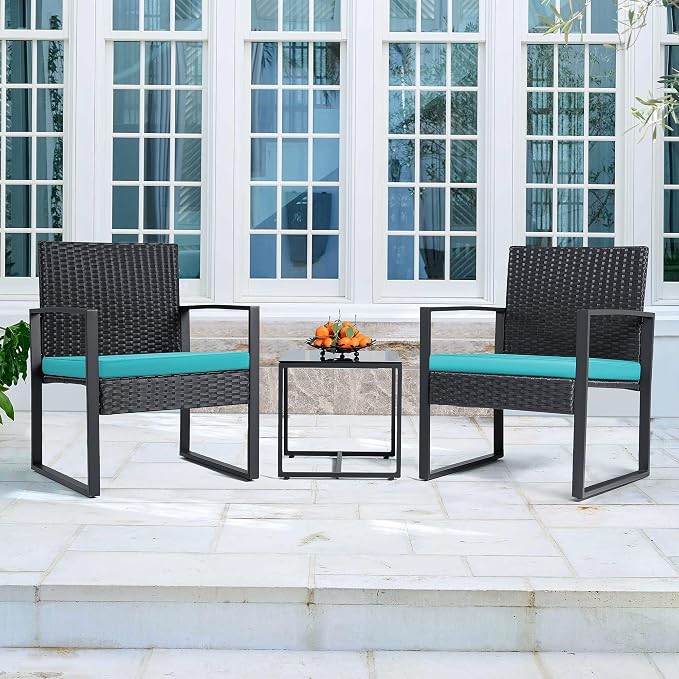 Flamaker Patio Set Outdoor Wicker Furniture, Modern Bistro Set - Image 5
