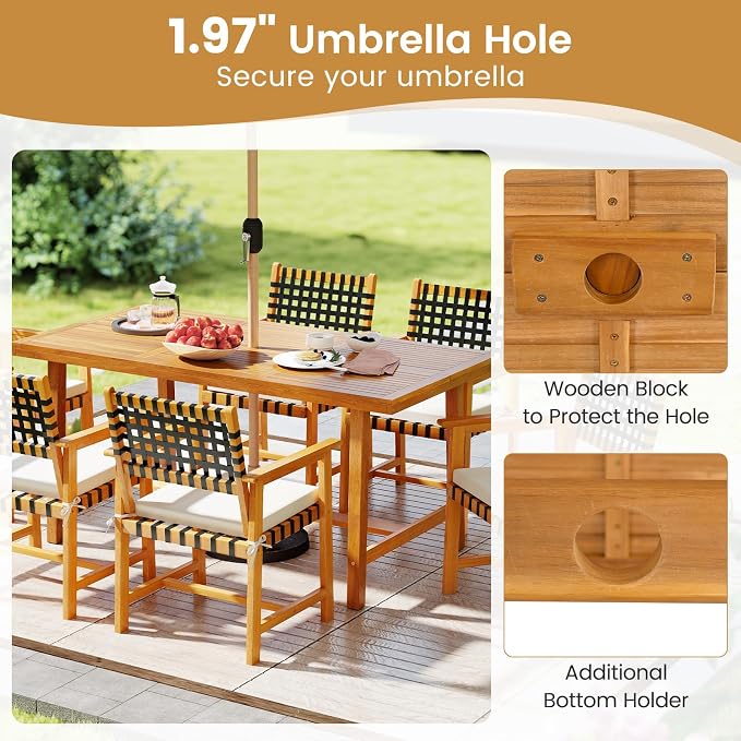 Tangkula 7 Piece Patio Dining Set - Image 4