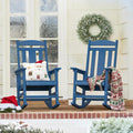 LUE BONA Outdoor Rocking Chairs Set of 2, Weather Resistant Poly Plastic Rocker by LUEBONA