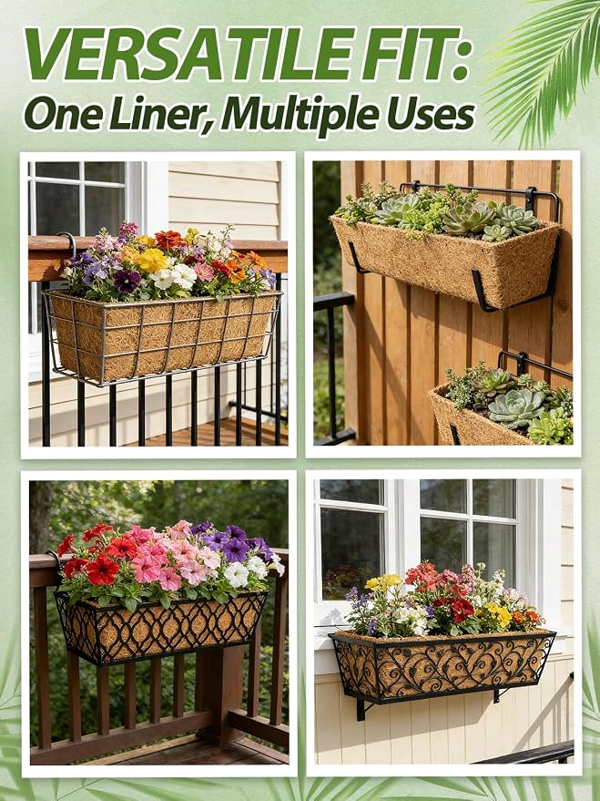 24in Tapered Coco Liners for Window Planter Box - Image 6