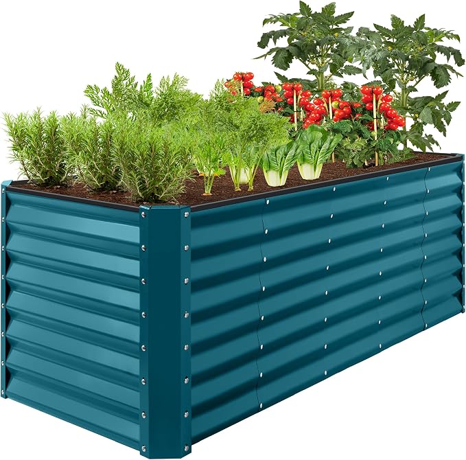 Best Choice Products 8x2x2ft Raised Outdoor Metal Garden Bed, Deep Root Box by BestChoiceProducts
