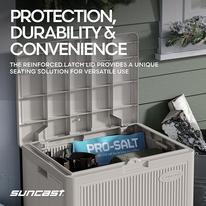 Suncast 22-Gal. Resin Small Outdoor Patio Deck Box - Image 5