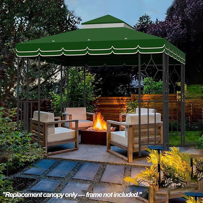 10x10 Canopy Replacement Top Double Tiered Gazebo Cover - Image 7
