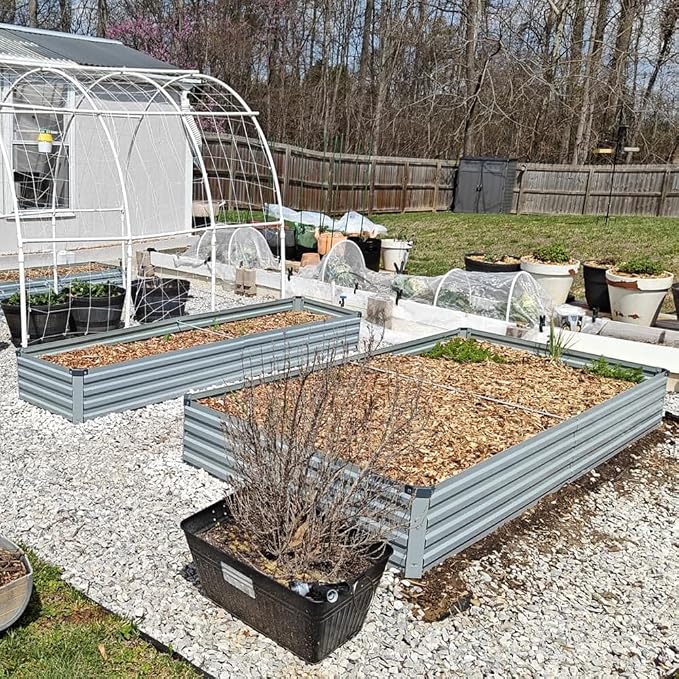8x4x1ft Galvanized Raised Garden Bed, Outdoor Planter Box Metal Patio Kit - Image 3