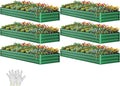 YITAHOME 6pcs 12x4x1 ft Galvanized Raised Garden Bed Kit, Large Metal Planter by YITAHOME
