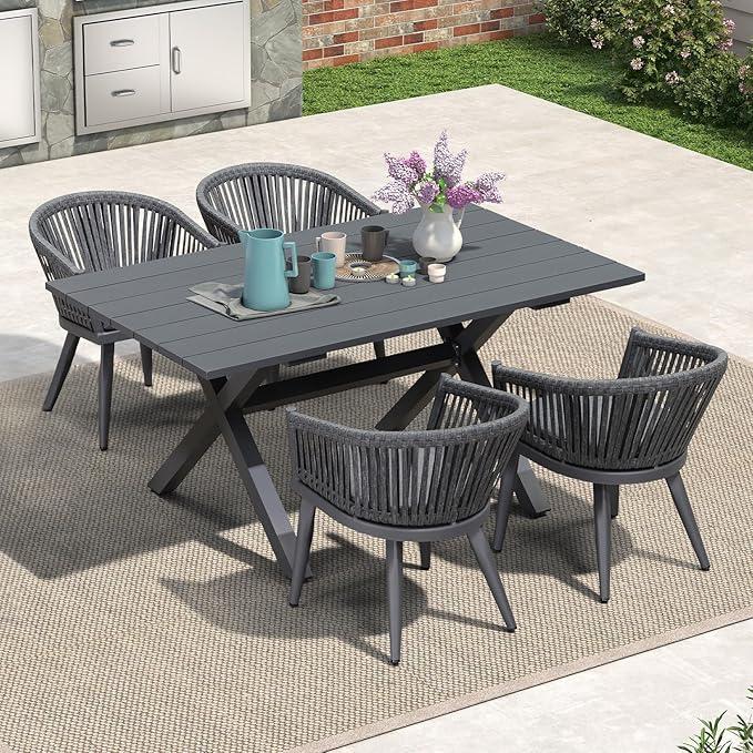 PURPLE LEAF 5 Pieces Outdoor Dining Set - Image 3
