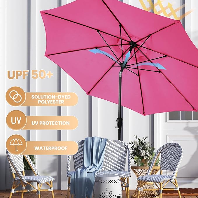 Ayge 9FT Large Outdoor Patio Umbrella Market Table Umbrella-UV Resistant - Image 6