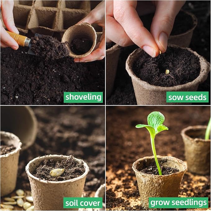 JERIA 200-Pack 3.15 Inch Peat Pots - Image 5