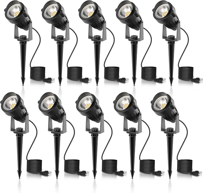 L LOHAS LED Outdoor Landscape Lighting, Auto On/Off 3000K Low Voltage Landscape by LLOHASLED