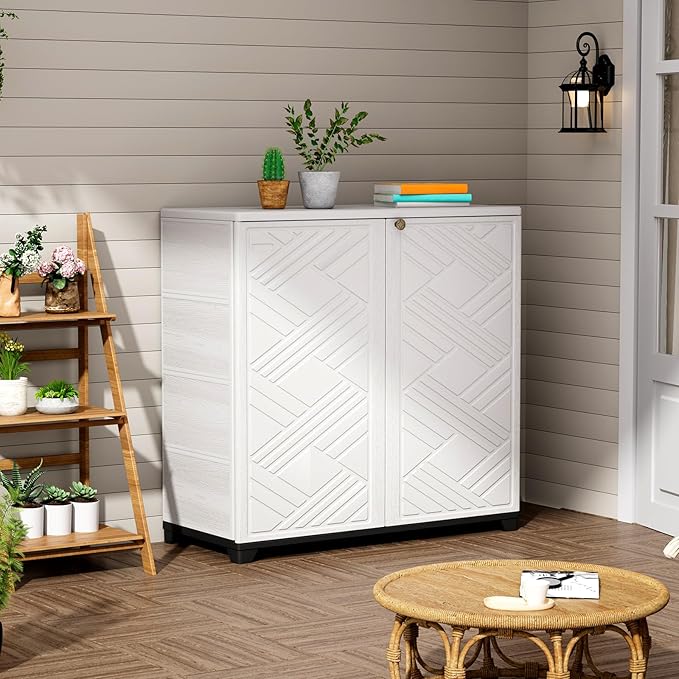 ZZM Indoor/Outdoor Storage Cabinet Waterproof, All Weather Outdoor Storage - Image 4