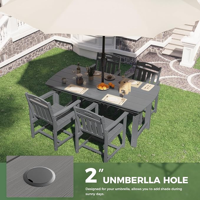 HDPE Outdoor Patio Dining Set - Image 5