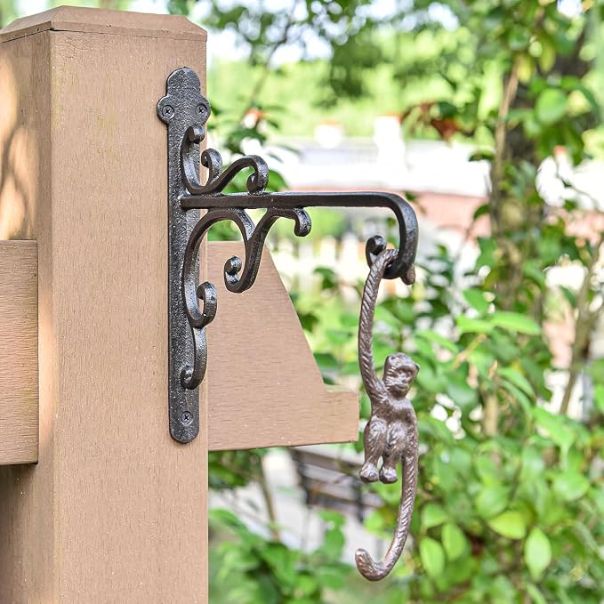 Sungmor Cast Iron Wall Hook Plant Hangers - Image 3