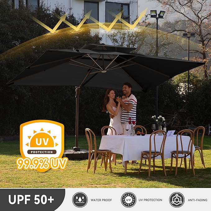10 X 13 FT Cantilever Outdoor Patio Umbrella - Image 7