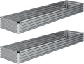 2PCS Galvanized Raised Garden Bed Kit, Vegetable Boxes-Rectangle Metal Flower by DIIYIV