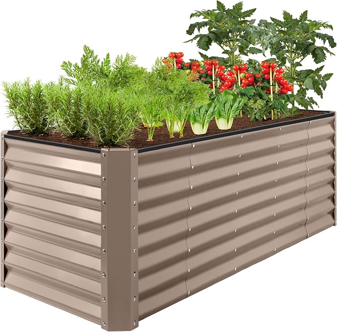 Best Choice Products 8x2x2ft Raised Outdoor Metal Garden Bed, Deep Root Box by BestChoiceProducts