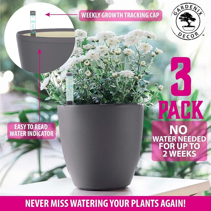 GARDENIX DECOR 7'' Self Watering planters - Image 6