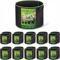 Delxo 20 Pack 5 Gallon Grow Bags Heavy Duty Aeration Fabric Pots Thickened by Delxo