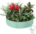 Galvanized Metal Planter Round Raised Garden Bed Kit by ZFHgarden