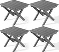 SERWALL Folding Outdoor Side Table Set of 4, Small Adirondack Side Table by SERWALL