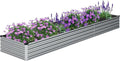 12x2x1FT Galvanized Raised Garden Bed Kit, Vegetable Boxes-Rectangle Metal by DIIYIV