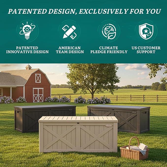 YITAHOME 150 Gallon Large Deck Box - Image 8