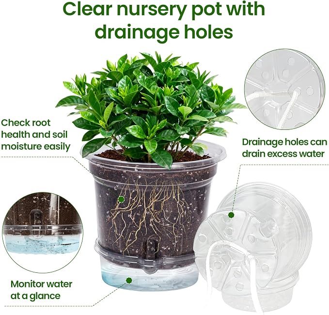 MIXC 18 Packs 6.5/5/4 Inch Self Watering Pots - Image 3