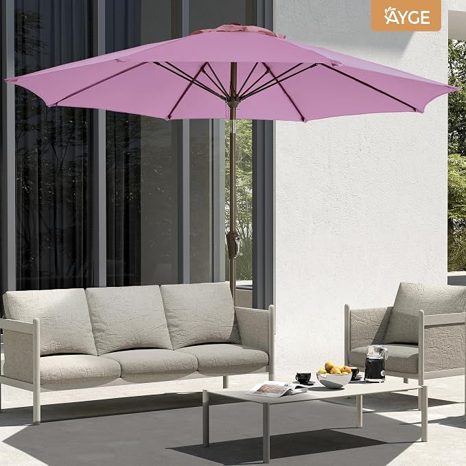 Ayge 9FT Large Outdoor Patio Umbrella Market Table Umbrella-UV Resistant - Image 3