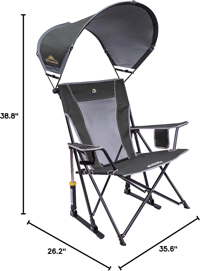 GCI Outdoor Sunshade Rocker Outdoor Rocking Chair - Image 3
