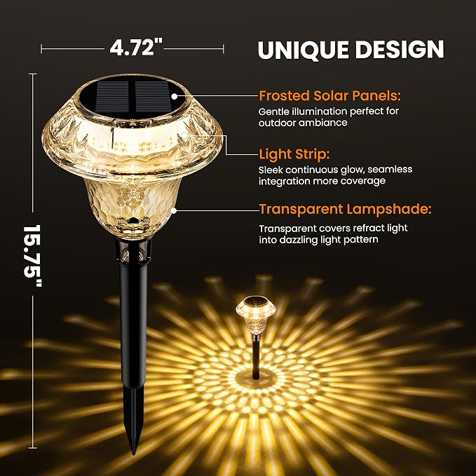 Solar Pathway Lights Garden Decor - Image 2