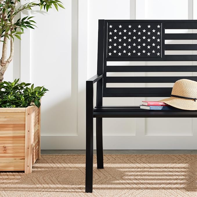 Best Choice Products Outdoor Bench 2-Person Steel Indoor/Outdoor Bench - Image 3