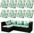 8Pcs Stretch Patio Cushion Covers, Outdoor Couch Covers Replacement, Outdoor by BIETYONE