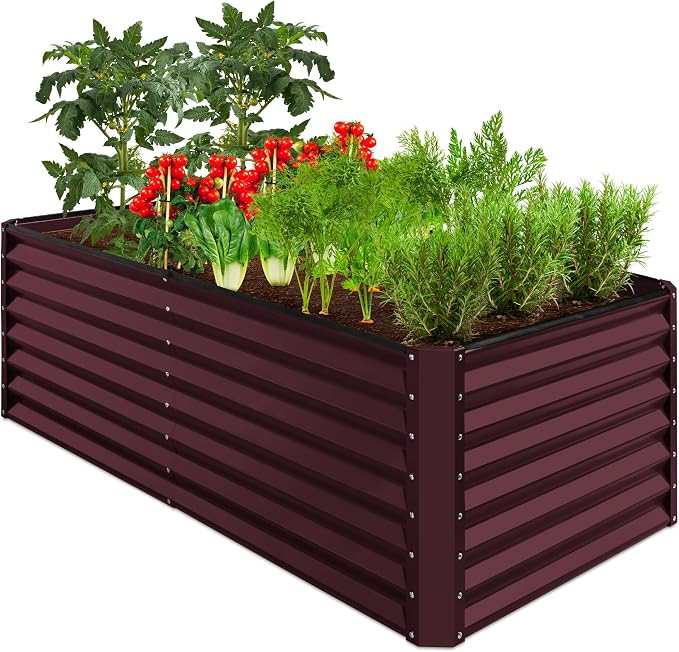 Best Choice Products 6x3x2ft Outdoor Metal Raised Garden Bed, Deep Root Box by BestChoiceProducts