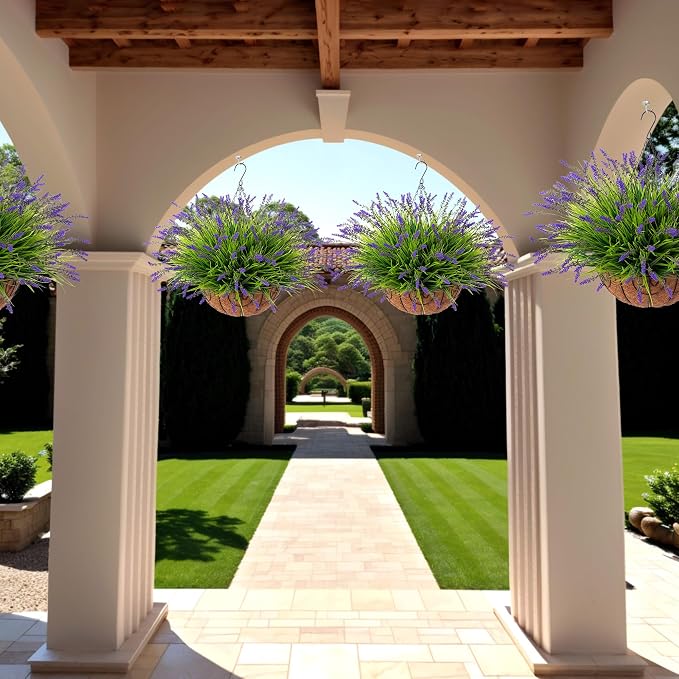 Artificial Faux Plants Flowers for Outdoor Decorations, Fake Monkey Grass for - Image 6