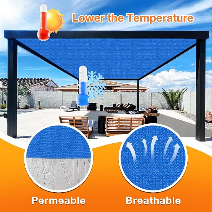 Artpuch Outdoor Pergola Shade Cover 8' X 22' Sun Shade Cloth - Image 4