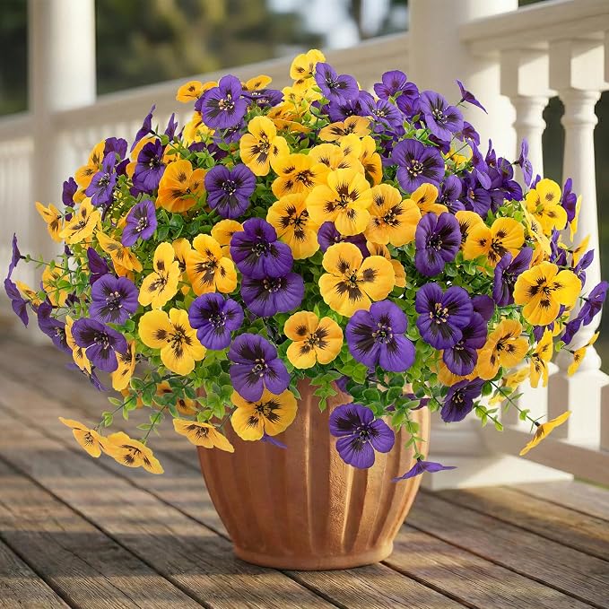 18 Pcs Artificial Fake Pansy Flowers - Image 7