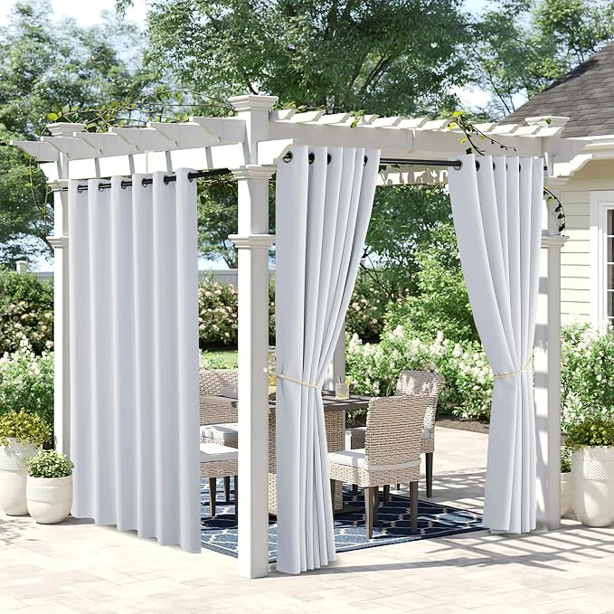 NICETOWN 2 Panels Weighted Outdoor Curtains by NICETOWN